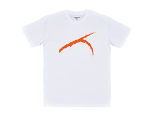 Orange Stitching Print Tee