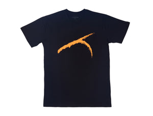 Orange Stitching Print Tee